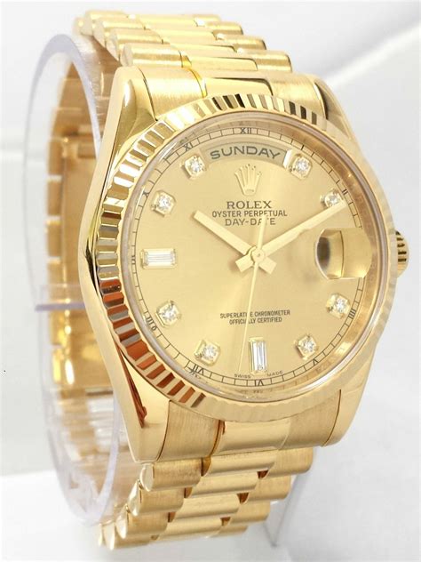 rolex day date champagne dial|rolex presidential gold diamond.